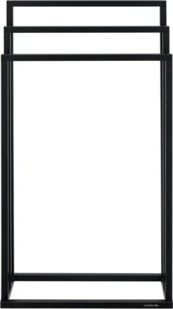 Sealskin Tube - Handdoekrek Vrijstaand - Zwart -Badkamerproducten Winkel 670x1200 2