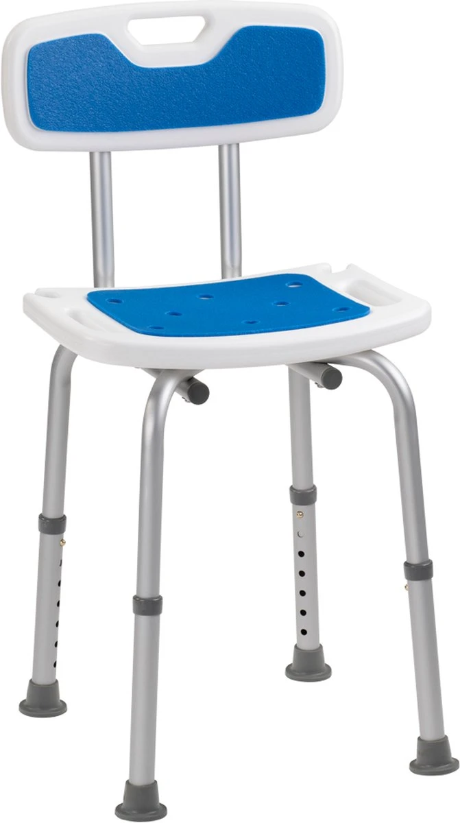 Douchestoel Met Douchekop Houders En Handgrepen- Antislip - Lichtgewicht En In Hoogte Verstelbaar - Douchekruk 3 Douchestoel Met Douchekop Houders En Handgrepen- Antislip - Lichtgewicht En In Hoogte Verstelbaar - Douchekruk