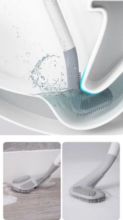 Bradey Toiletborstel Siliconen - WC Borstel Met Houder - Optimale Hygiëne - Golfclub-vorm - Komt In Alle Hoeken -Badkamerproducten Winkel 672x1200 1