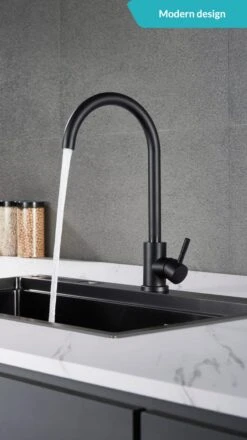 Keuken Kraan - Kraan Wastafelkraan - Kraan Zwart - Badkamerkraan - Inclusief Aansluitmateriaal -Badkamerproducten Winkel 674x1200 5