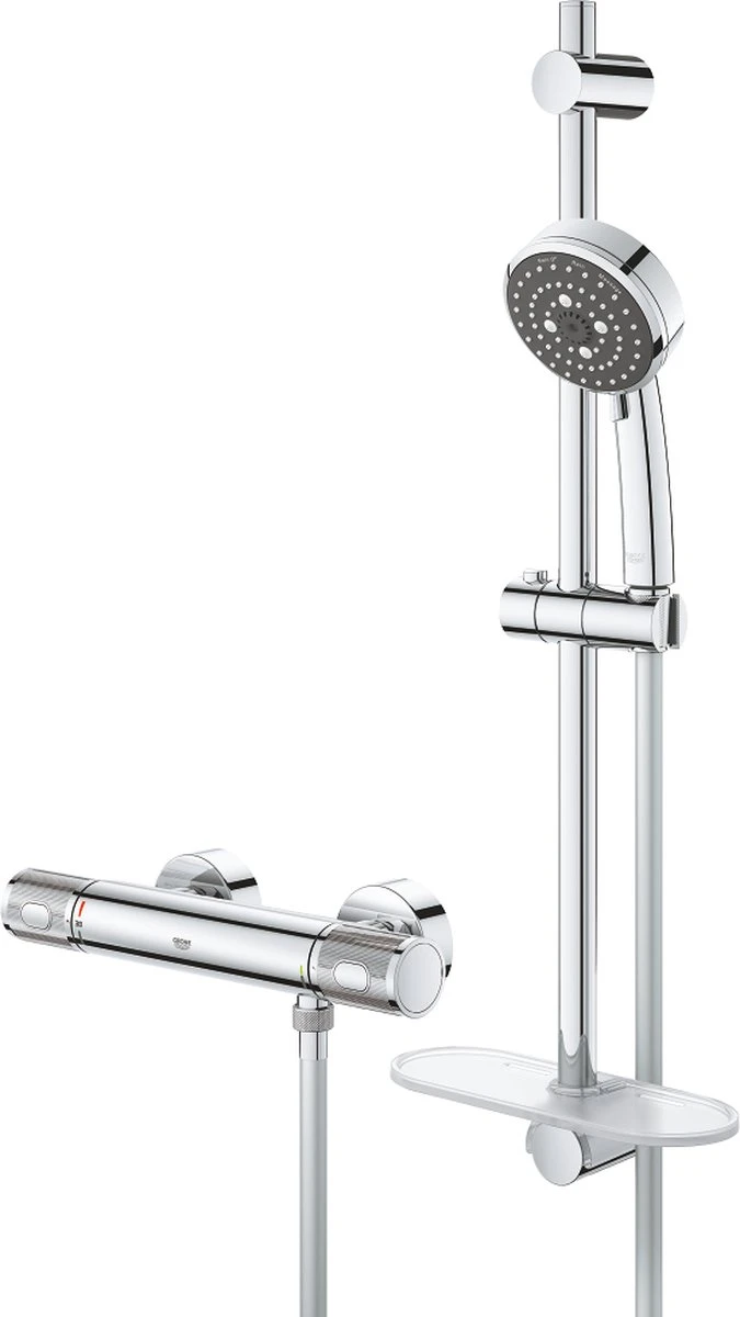 GROHE QuickFix Precision Feel Thermostatische Douchekraan - Met Glijstangset - EcoJoy - CoolTouch - Chroom - 34791000 10 GROHE QuickFix Precision Feel Thermostatische Douchekraan - Met Glijstangset - EcoJoy - CoolTouch - Chroom - 34791000 - Afbeelding 8