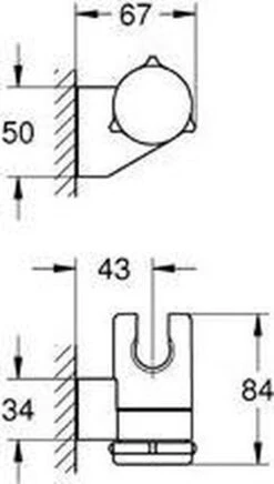 GROHE QuickFix Vitalio Wanddouchehouder - Verstelbaar - Chroom - 26183000 -Badkamerproducten Winkel 680x1200