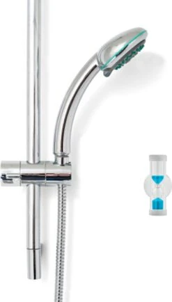 Merkloos Douchetimer - Douchewekker - Doucheklok - Showertimer - Met Zuignap - Waterbesparende - Zandloper - 4 Minuten - Blauw -Badkamerproducten Winkel 683x1200