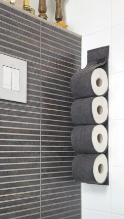 Reserverolhouder Hangend – Toiletrolhouder – Reserve Rolhouder – Zonder Boren – Rolhouder - Muur – Zwart - Antraciet - STOF & SPETTERVRIJ -Badkamerproducten Winkel 685x1200 1