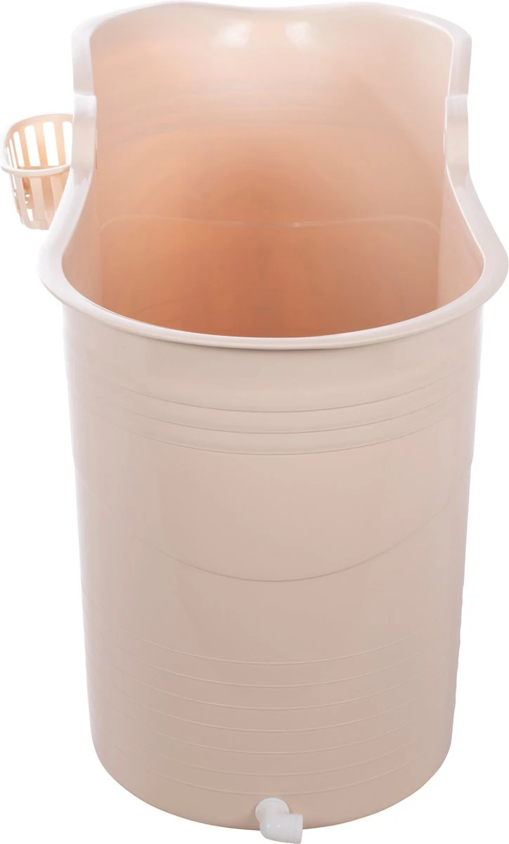 HelloBath® - Bath Bucket - XL - 125 Cm - Brazilian Sand - Zitbad - Ligbad (Verzending In Doos) - Incl. Badplank En Kraantje 12 HelloBath® - Bath Bucket - XL - 125 Cm - Brazilian Sand - Zitbad - Ligbad (Verzending In Doos) - Incl. Badplank En Kraantje - Afbeelding 10