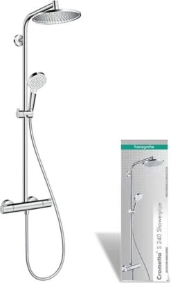 Hansgrohe Crometta S 240 Showerpipe - 1jet - Incl. Thermostaat - Chroom -Badkamerproducten Winkel 724x1200