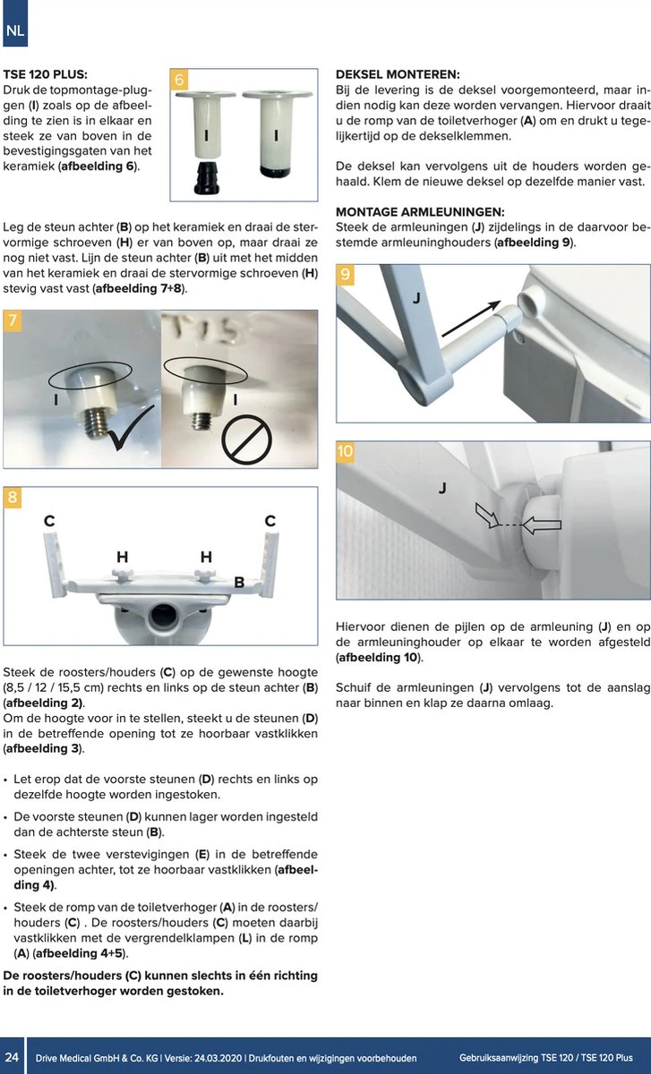 TSE 120 Plus Toiletverhoger 10 TSE 120 Plus Toiletverhoger - Afbeelding 8
