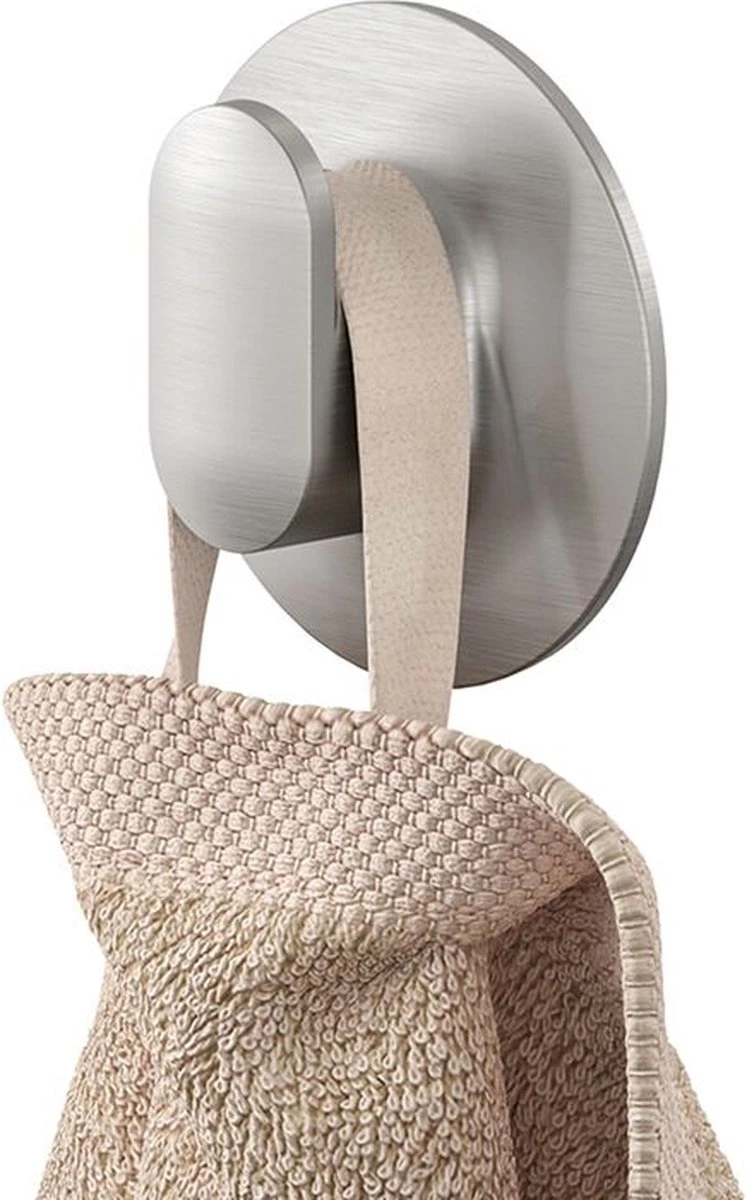 Tiger Cooper - Handdoekhaak Medium Met Zelfklevende Wandsteun - RVS Geborsteld 3 Tiger Cooper - Handdoekhaak Medium Met Zelfklevende Wandsteun - RVS Geborsteld