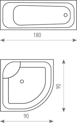 Tatkraft Seagulls - Luxe Waterdicht Douchegordijn - Met GRATIS 12 Ringen - Anti-Schimmel Badkamer Douche Gordijn - Sneldrogend & Anti Schimmel - Wasbaar & Duurzaam Shower Curtain - 100% Polyester - Meeuwen Design - 180X180 CM -Badkamerproducten Winkel 749x1200