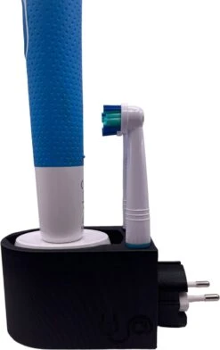 Plugware Oral-B Elektrische Tandenborstelhouder- Opzetborstelhouder - Zwart - Kabelloos Opladen - Badkamer Accessoires - Zonder Boren -Badkamerproducten Winkel 756x1200