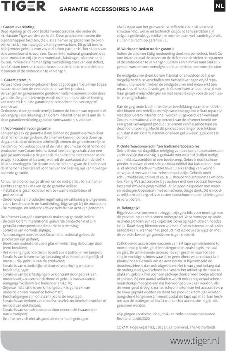 Tiger Caddy - Douchemand 24 Cm - Zwart 8 Tiger Caddy - Douchemand 24 Cm - Zwart - Afbeelding 6