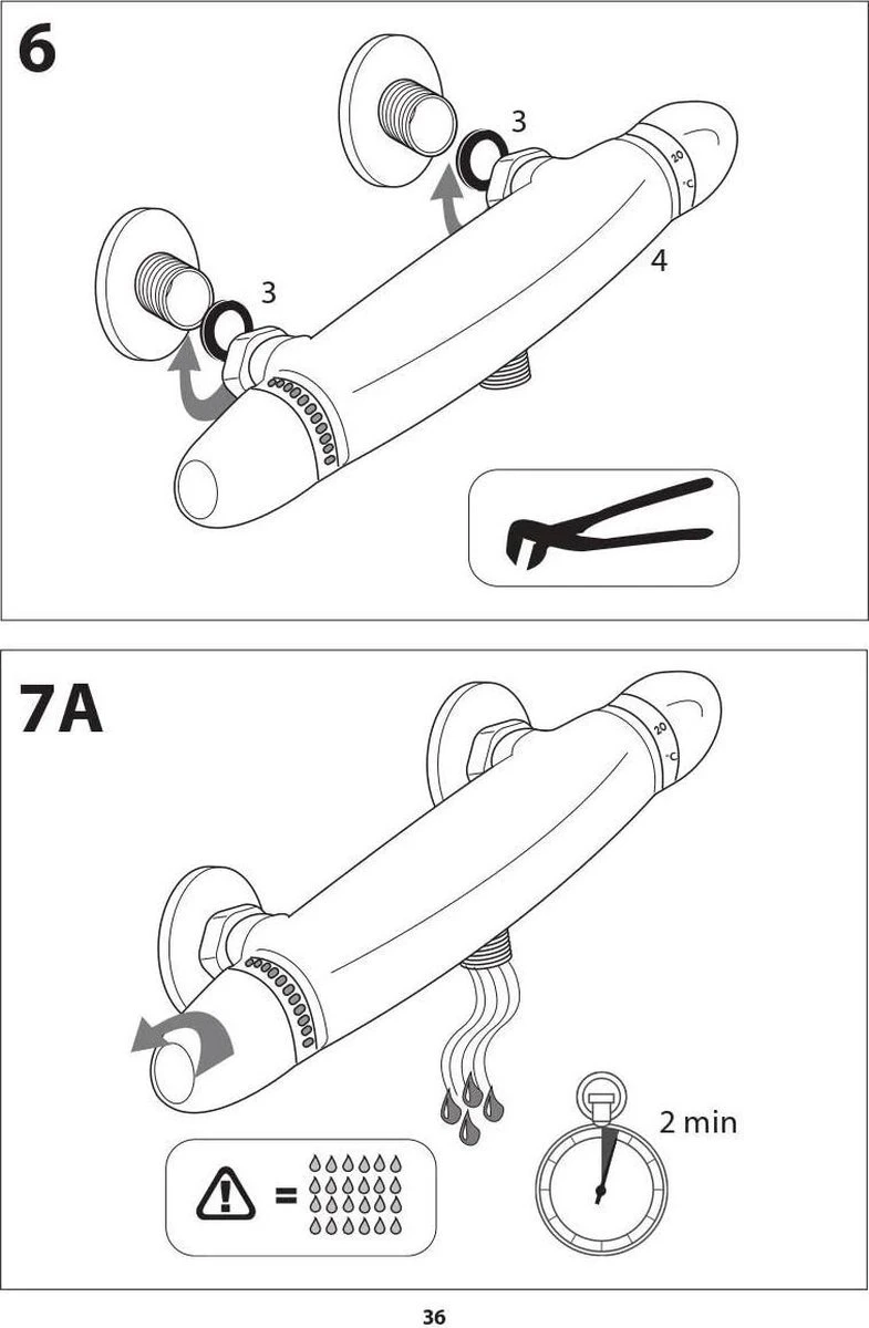 SCHÜTTE London Thermostatische Douchekraan - Hartafstand 120 Mm - Zwart Mat 13 SCHÜTTE London Thermostatische Douchekraan - Hartafstand 120 Mm - Zwart Mat - Afbeelding 11