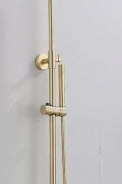 Wesseling & Bos Doucheset - Regendouche Mat Goud Geborsteld - Doucheset Met Thermostaatkraan - Atlanta -Badkamerproducten Winkel 796x1200 1