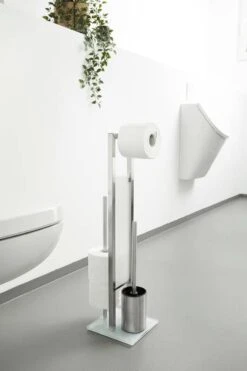 WENKO Toiletbutler Rivalta RVS Mat - Toiletborstel Met Houder, Toiletrolhouder En Reserverolhouder -Badkamerproducten Winkel 799x1200 10