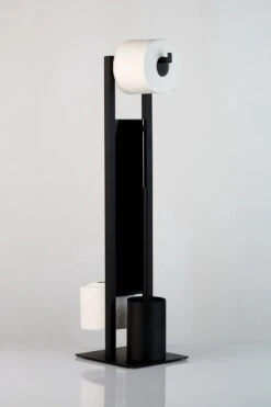 WENKO Toiletbutler Rivalta Zwart - Toiletborstel Met Houder, Toiletrolhouder En Reserverolhouder -Badkamerproducten Winkel 799x1200 14