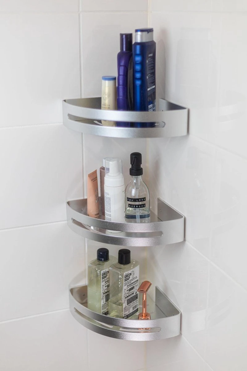 Sens Design Doucherekjes Set Van 3 - Doucherek Zonder Boren - Zilver 12 Sens Design Doucherekjes Set Van 3 - Doucherek Zonder Boren - Zilver - Afbeelding 10