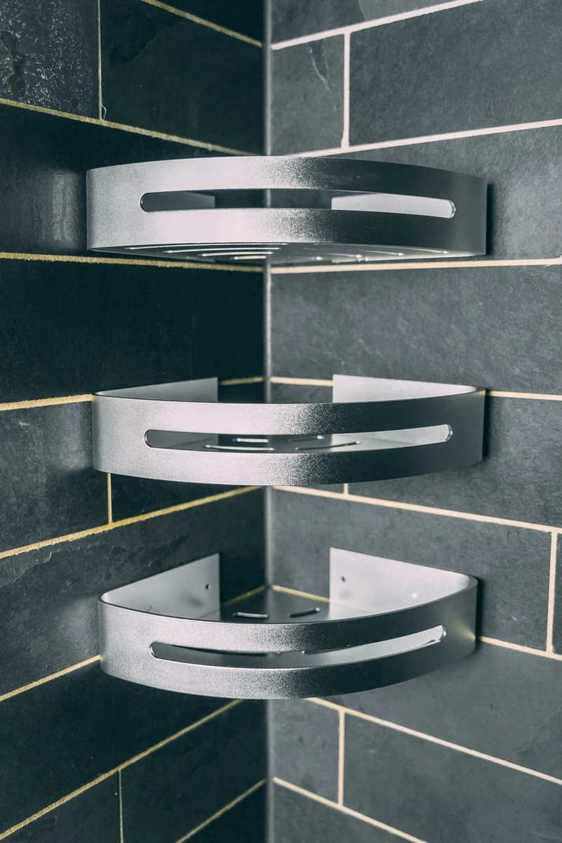 Sens Design Doucherekjes Set Van 3 - Doucherek Zonder Boren - Zilver 14 Sens Design Doucherekjes Set Van 3 - Doucherek Zonder Boren - Zilver - Afbeelding 12