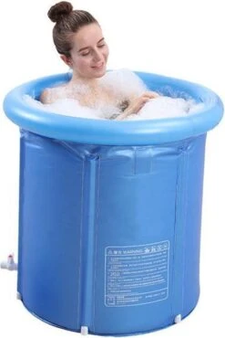 OpblaasbaarDirect | Opblaasbaar Bad - 1 Persoons Balkonbad - IJsbad / Tub Met Afvoerslang En Opblaasbare Rand - Met Comfortable Zitting - 75x80cm - Ijschallenge -Badkamerproducten Winkel 802x1200 3