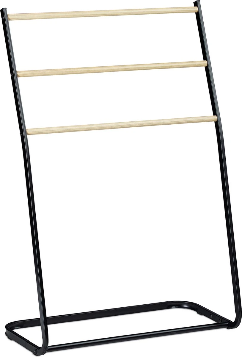 Relaxdays Handdoekrek Badkamer - Handdoekenrek Staand - Handdoekhouder - Metaal - 3 Roedes 10 Relaxdays Handdoekrek Badkamer - Handdoekenrek Staand - Handdoekhouder - Metaal - 3 Roedes - Afbeelding 8