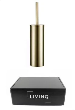 Toiletborstel Met Houder - Vrijstaand - Toiletborstelhouder - Goud - Wc Borstel Met Houder - RVS - Zonder Boren -Badkamerproducten Winkel 817x1200 2