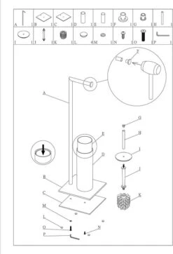 Sealskin Tube - Toiletbutler - Toiletrolhouder - Toiletborstel Met Houder - Vrijstaand - Zwart -Badkamerproducten Winkel 818x1200 1