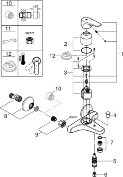 GROHE QuickFix Start Flow Badkraan - Met Omstel En Koppelingen - Chroom - 23772000 -Badkamerproducten Winkel 833x1200 2