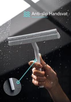 Douchewisser Wit Met Magneetstrip - Badkamer Accessoires - Raamwisser - Trekker Douche - Silicone - 21cm X 20cm -Badkamerproducten Winkel 837x1200 1