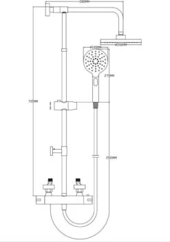 4bathroomz® Zwarte Regendouche Met Thermostatische Kraan - 20cm Hoofddouche -Badkamerproducten Winkel 845x1200