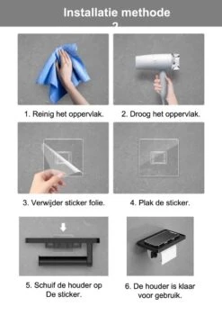 SaniRay Toiletrolhouder Met Telefoonhouder - Toiletrolhouder Met Planchet Voor Telefoon - Kunststof - WC Rolhouder Met Plankje Voor Telefoon. -Badkamerproducten Winkel 846x1200