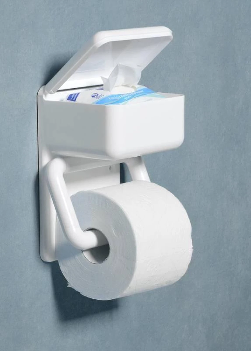 Wenko Wc Rolhouder Met Vochtheidsdoekjes Opberging 7 Wenko Wc Rolhouder Met Vochtheidsdoekjes Opberging - Afbeelding 5