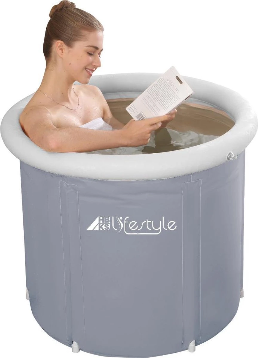 HBKS Zitbad - Bath Bucket - Ice Bath - Dompelbad - Voor Volwassenen En Kinderen - Inclusief Tas - Ijsbad Wim Hof Methode - Inclusief Ijsbad Ebook - Grijs 3 HBKS Zitbad - Bath Bucket - Ice Bath - Dompelbad - Voor Volwassenen En Kinderen - Inclusief Tas - Ijsbad Wim Hof Methode - Inclusief Ijsbad Ebook - Grijs