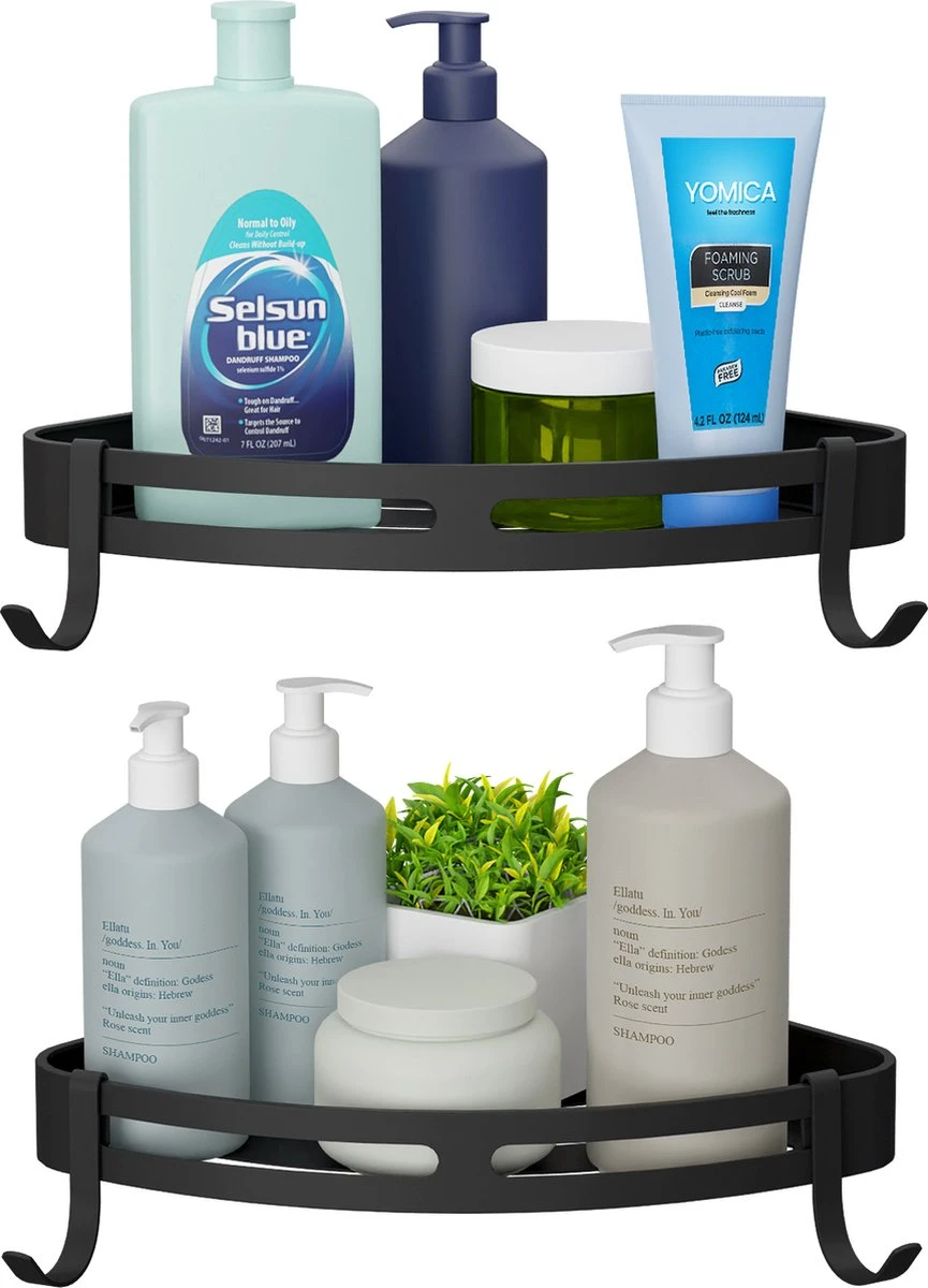 Merkloos Doucherek Zonder Boren – Doucherek – Badkamerrek – Zwart RVS – Zonder Boren – IP68 Waterdicht – 8KG Draagkracht – 2 Stuks 3 Merkloos Doucherek Zonder Boren – Doucherek – Badkamerrek – Zwart RVS – Zonder Boren – IP68 Waterdicht – 8KG Draagkracht – 2 Stuks