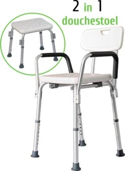 Douchestoel Met Afneembare Rugleuning En Armleuningen - Lichtgewicht En In Hoogte Verstelbaar - Douchekruk -Badkamerproducten Winkel 874x1200 4
