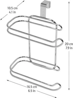 Wonderworker Clever - Hangende RVS Toiletpapier Houder - WC Rolhouder Hangend Verchroomd - Closetrolhouder - Reserverolhouder - WC Rol Houder - Dubbele Closetrolhouder - Zonder Boren & Schroeven - Geschikt Voor Toiletpot/Over De Deur - Verchroomd -Badkamerproducten Winkel 891x1200 2
