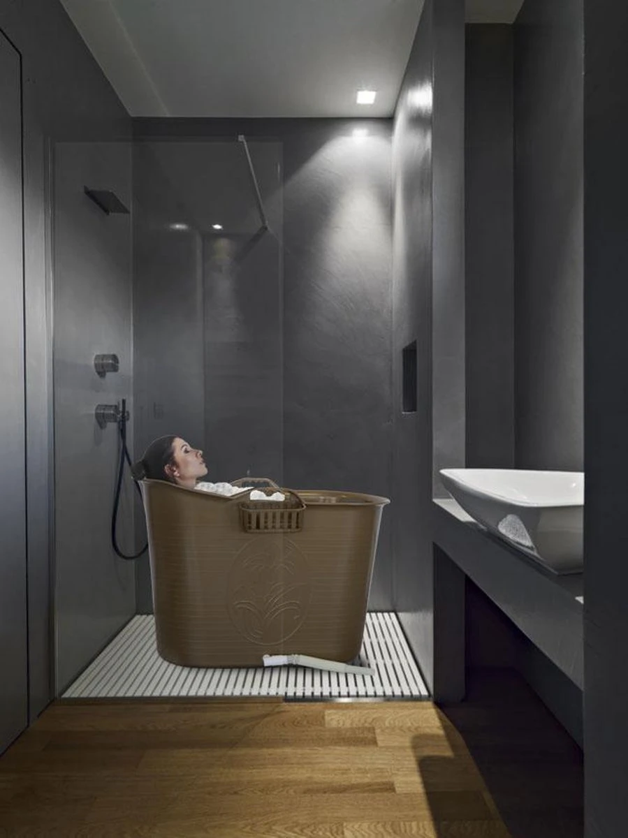 LIFEBATH - Zitbad Nancy - Bath Bucket - Mobiele Badkuip - 200L - Voor Volwassenen - Goud 7 LIFEBATH - Zitbad Nancy - Bath Bucket - Mobiele Badkuip - 200L - Voor Volwassenen - Goud - Afbeelding 5