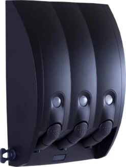 Aquathof, Zeepdispenser, Mat Zwart, 3 Kamer, 3 Reservoirs, 3x350ml, Hangend, Wandmontage -Badkamerproducten Winkel 908x1200 4