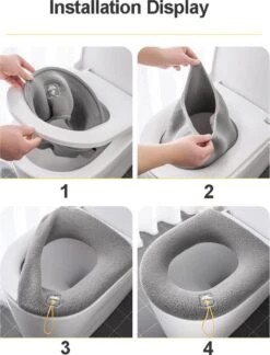 Toiletbril Rond - WC Bril Cover - Toiletbril Hoes - Duurzaam - Herbruikbaar - Grijs - Gratis Verzending -Badkamerproducten Winkel 915x1200 5