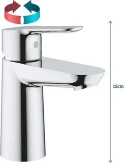 GROHE BauEdge Wastafelkraan - Met EcoJoy® - Zonder Waste - Chroom - 23330000 16 GROHE BauEdge Wastafelkraan - Met EcoJoy® - Zonder Waste - Chroom - 23330000 -Badkamerproducten Winkel 917x1200 3