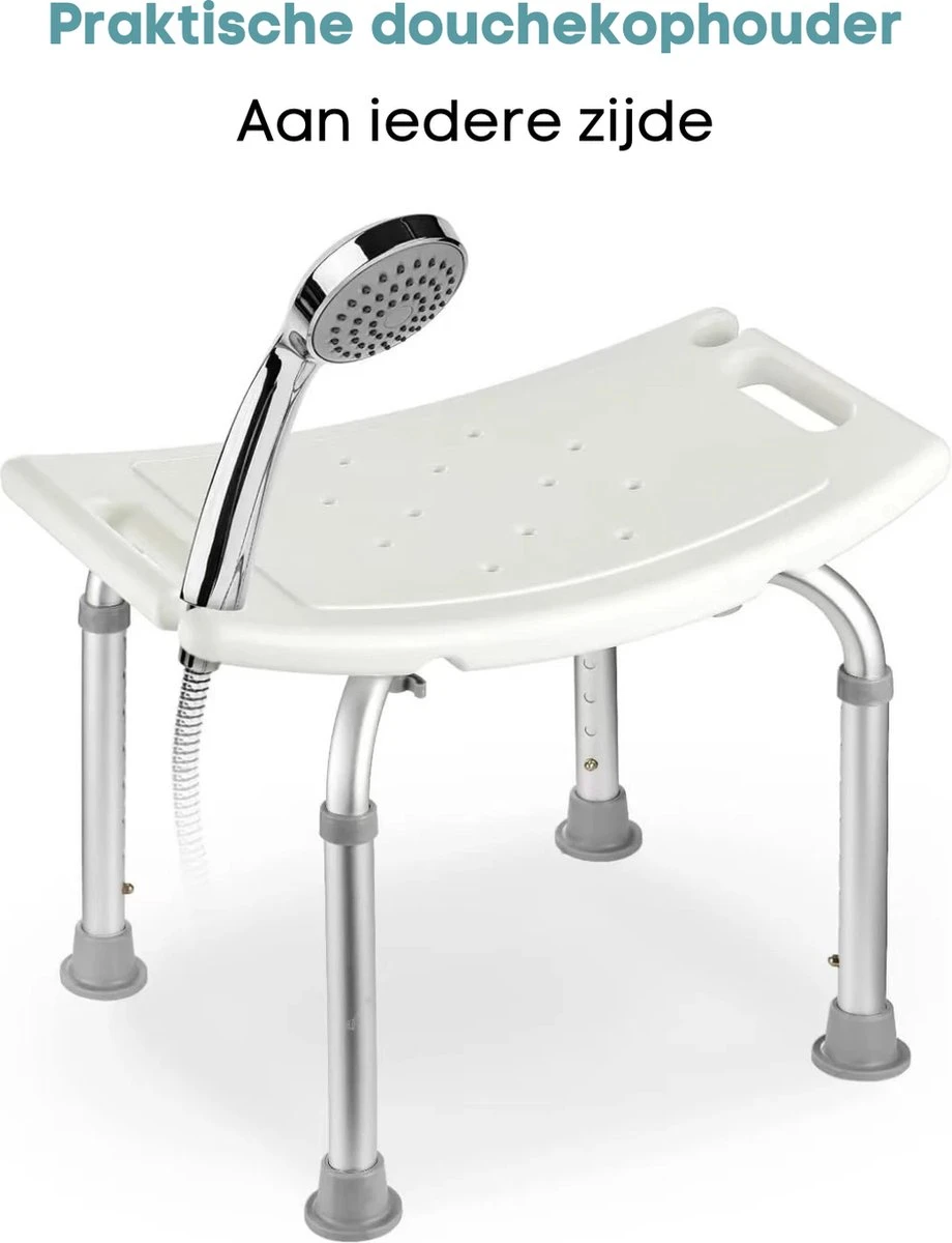 Life&Home Douchekruk - 6 Hoogtes - Douchestoel - Handgrepen - Max 130 Kg - Douchekophouder 6 Life&Home Douchekruk - 6 Hoogtes - Douchestoel - Handgrepen - Max 130 Kg - Douchekophouder - Afbeelding 4