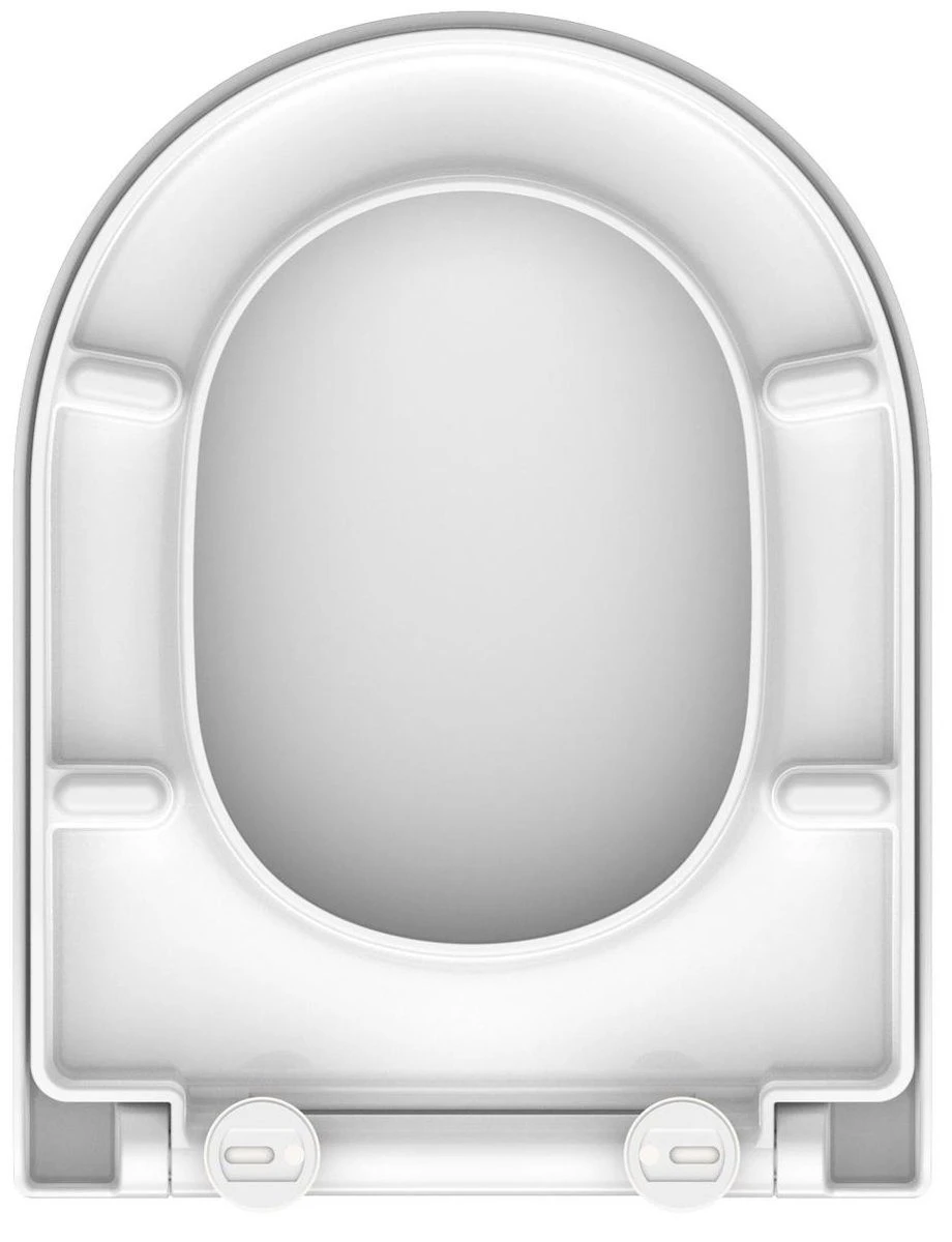 SCHÜTTE WC-Bril 82910 D-SHAPE WHITE - Duroplast - D-vorm - Soft Close - Afklikbaar - RVS-Scharnieren - Gelakt - Wit 6 SCHÜTTE WC-Bril 82910 D-SHAPE WHITE - Duroplast - D-vorm - Soft Close - Afklikbaar - RVS-Scharnieren - Gelakt - Wit - Afbeelding 4