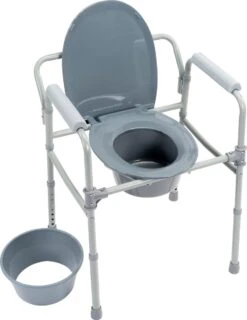 Merkloos Inklapbare Toiletstoel / Opvouwbare Postoel / Toiletverhoger / Toilet Sta Op Hulp 3 In 1. WC Stoel Inklapbaar / Opvouwbaar -Badkamerproducten Winkel 926x1200 1