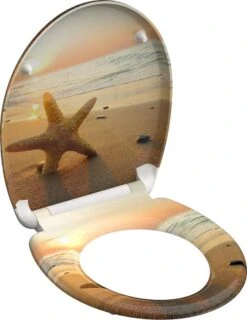 SCHÜTTE WC-Bril 82373 SEA STAR - Duroplast - Soft Close - Afklikbaar - RVS-Scharnieren - Decor - 3-zijdige Print -Badkamerproducten Winkel 926x1200 3