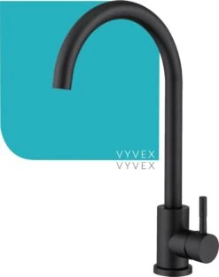 Keuken Kraan - Kraan Wastafelkraan - Kraan Zwart - Badkamerkraan - Inclusief Aansluitmateriaal