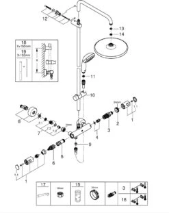 GROHE Vitalio Start 250 Regendouche - ø 25 Cm - Rond - Zwart -Badkamerproducten Winkel 952x1200