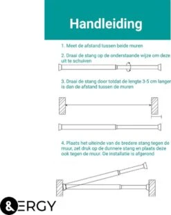 Douchestang Uitschuifbaar 70 - 110 Cm | Douchegordijn Stang | Zwart | Kledingroede Verstelbaar | Ophangsysteem | Kledingstang -Badkamerproducten Winkel 960x1200 2