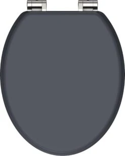 SCHÜTTE WC-Bril 80104 SPIRIT ANTHRAZIT - MDF-Hout - Soft Close - Verchroomde Scharnieren - Gelakt - Gesatineerd Antraciet