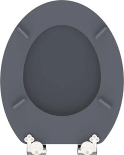 SCHÜTTE WC-Bril 80104 SPIRIT ANTHRAZIT - MDF-Hout - Soft Close - Verchroomde Scharnieren - Gelakt - Gesatineerd Antraciet -Badkamerproducten Winkel 963x1200 3