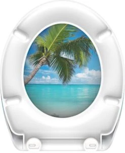 SCHÜTTE WC-Bril 82363 CARRIBEAN - Duroplast - Soft Close - Afklikbaar - RVS-Scharnieren - Decor - 3-zijdige Print -Badkamerproducten Winkel 977x1200 11