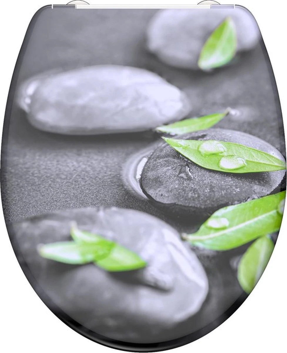 SCHÜTTE WC-Bril 82374 STONE - Duroplast - Soft Close - Afklikbaar - RVS-Scharnieren - Decor - 3-zijdige Print 3 SCHÜTTE WC-Bril 82374 STONE - Duroplast - Soft Close - Afklikbaar - RVS-Scharnieren - Decor - 3-zijdige Print