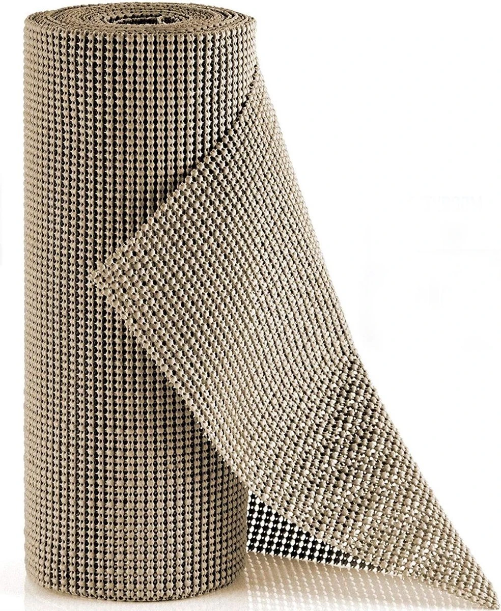 SWILIX ® Antislipmat Voor Kasten En Lades, Douchemat - Badkamermat - Badmat, Dienblad, Vloer - 4 Meter Rol - Anti Slip Mat - 400 X 30 Cm - Beige 3 SWILIX ® Antislipmat Voor Kasten En Lades, Douchemat - Badkamermat - Badmat, Dienblad, Vloer - 4 Meter Rol - Anti Slip Mat - 400 X 30 Cm - Beige